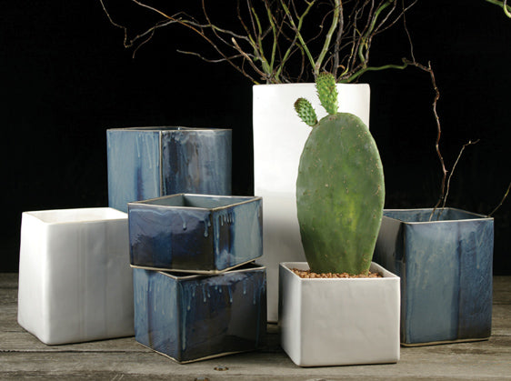 7" Square Vases