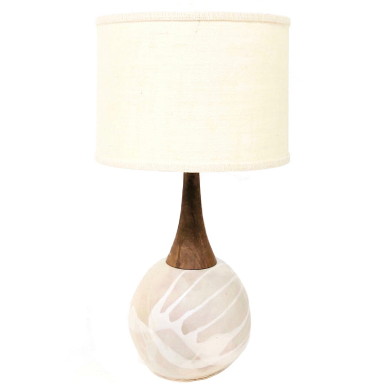 Wood Neck Sphere Lamp