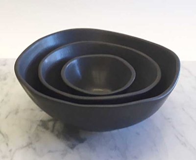 3pc Nesting Bowls 4", 7" and 9" bowls