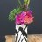 Mini Square Ripple Vase - Gloss Black Abstract Stripe
