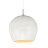 Large Tapered Sphere with white cord - Matte White