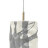 Hanging Ripple Cylinder with white cord - Matte Grey Abstract Stripe