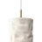Hanging Ripple Cylinder with white cord - Matte White