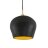 Large Tapered Sphere with black cord - Charcoal