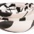 12" Round Bowl - Gloss Black Abstract Stripe