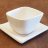 Square Appetizer Plate - Gloss White w/4" Square