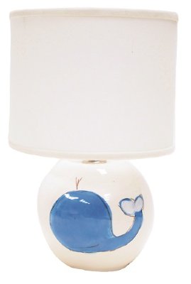 Character on White Sphere Lamp 7" dia x 6" h small, 9" dia x 8" h large