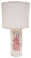 Character on White Cylinder Lamp