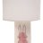 Character on White Cylinder Lamp - Pink Bunny