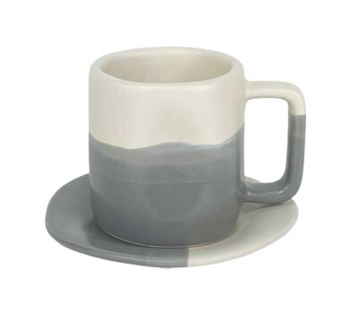 Small Mug and Saucer 3.25" dia x 4" h, 5.75" saucer
