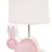 Character on White Figure Lamp  - Pink Bunny