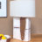Large Rectangle Lamp - Sienna on Matte White oval shade
