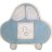 Character on White Picture Frame - Blue Car
