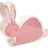 Character on White Coin Bank - Pink Bunny